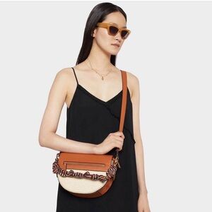 Stylish Tan and Brown Crossbody Bag